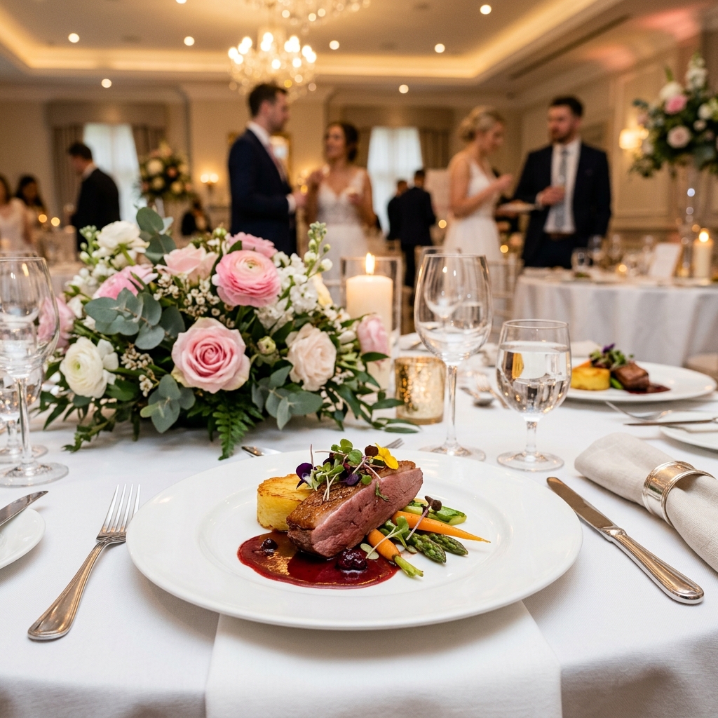 ブライダルフェアの試食会で提供されるコース料理のイメージ