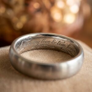 結婚指輪の内側に刻まれた刻印のイメージ